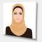 Designart - Portrait of Muslim Woman In Traditional Hijab - Modern Canvas Wall Art Print